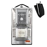 CROTIRAD Clear Dust Cover Compatible with Ninja CREAMi NC501, NC301, NC299AMZ, Ice Cream Machine Dust Cover with Hanging Strap Fits Ninja Ice Cream Maker Machine, Black