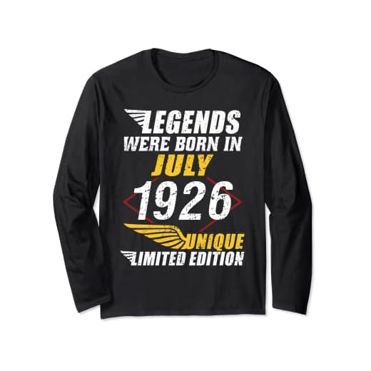 Cumpleaños Julio 1926 Edición Limitada Regalo Legend July Manga Larga