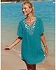 SimpleFun Women Swimsuit Coverup V Neck Chiffon Ba... #5