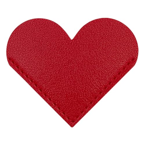 ビンテージコーナーページブックマーク レザーコーナーブックマーク ブックページマーカー 5個 恋人、教師、学生、大人向けハート型マーカー