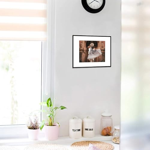 Golden State Art - 11x14 Aluminum Picture Frame - with Mat for 8x10 Photo or Without Mat for 11 x 14 Photo - Real Glass Cover - Simple and Elegant Decor for Wall Mounting - 1 Pack - Black - Image 4
