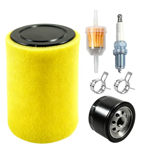 S100 Oil Change Kit for John Deere Z315e S140 Z335e D105 D110 D125 S130 E100 E140 D100 D130 D140 Maintenance Kit 100 Series Tune up Kit Parts AM125424 Oil Filter Air Filter MIU14395 Accessories