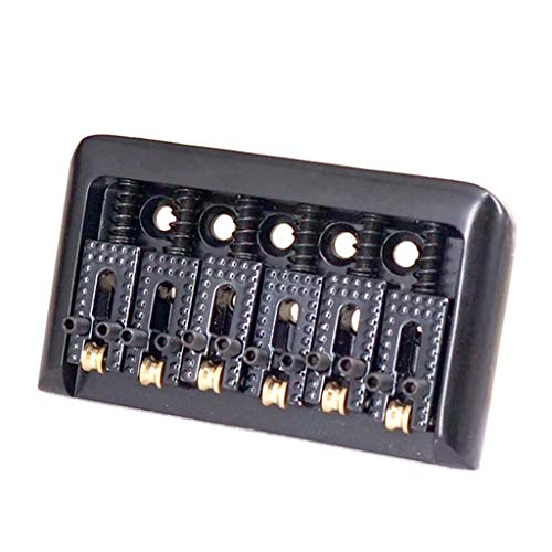 Baosity Ponte traseira fixa de 76 mm para 6 peças de guitarra elétrica – preta, 76 mm