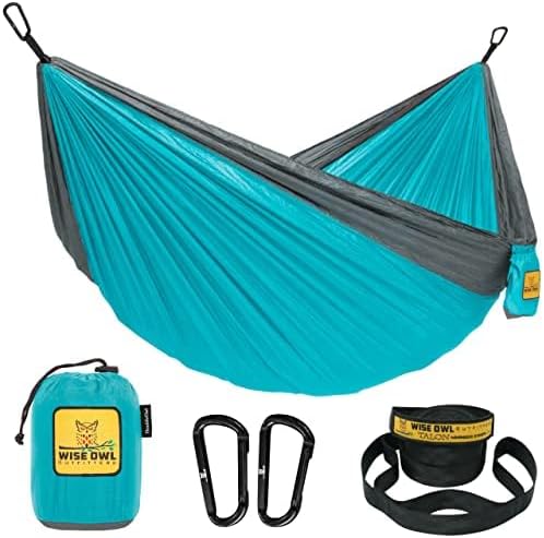 Camping hammocks - Camping Accessories Single or Double hammocks for Outdoor, Indoor Travel hammocks with Tree Straps. (Green)