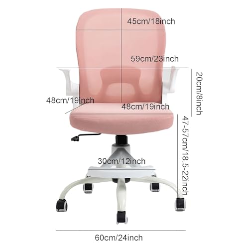 Chaise de bureau ergonomique en maille avec appuie-bras basculable - 2