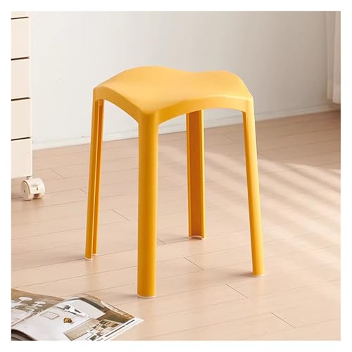 Juego de taburetes de plástico apilables, asientos portátiles ligeros para cocina y aula, diseño de ahorro de espacio