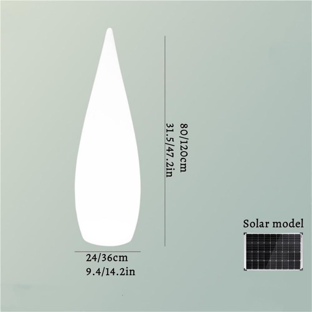 Outdoor Solar Water Drop Lights, Water-Resistant Decorative Landscape Lamps with Remote Control for Garden, Patio, Terrace or Yard, Outdoor Decorative Floor Lamp(24 * 80cm/9.4 * 31.5in)