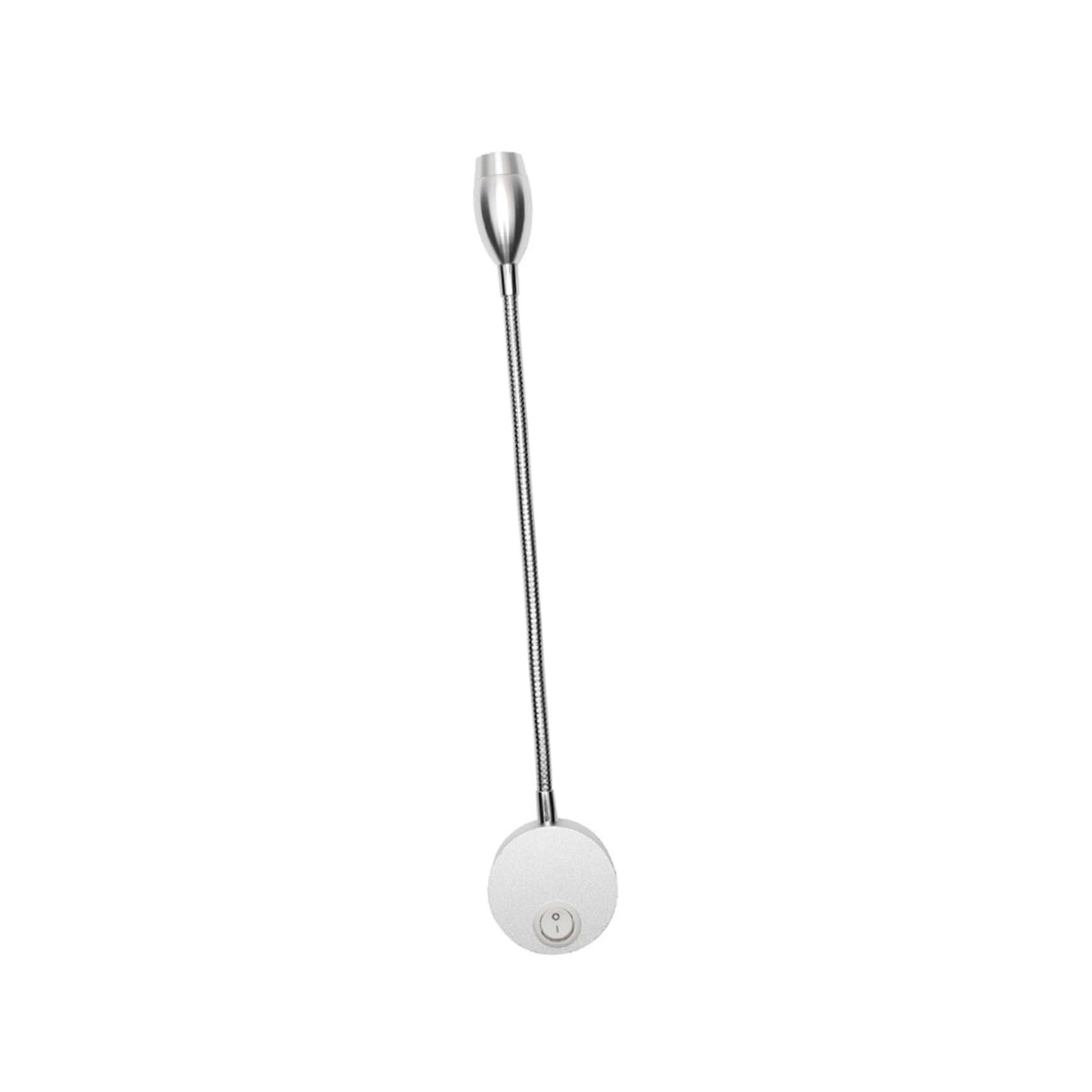 Lampe de lecture murale LED à col de cygne flexible en aluminium pour lit