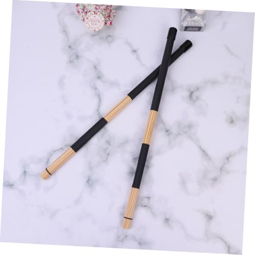 Par de baquetas de madera jazz negras para percusión miniatura 6