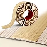 300 x 5cm Profilo di Transizione Pavimento, Striscia di Autoadesivo Soglia in PVC Resistente, Barra Soglia Senza Fori per Pavimenti in Laminato, Vinile, Moquette, Piastrelle e Legno