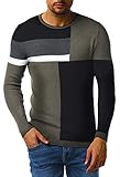 HOCHWERTIGE VERARBEITUNG: Der stylische Slim Fit Männer Winterpullover in tollem und außergewöhnlichem Design. Das Material ausgefallenen des Herren Pullunders langarm wird aus leichten aber dennoch hochwertigen Stoffen hergestellt und sorgt für ein angenehmes Gefühl.