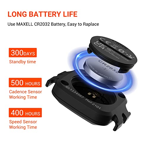 image for COOSPO Bicycle Cadence & Speed Sensor, Wireless Bluetooth ANT+ Bike RP