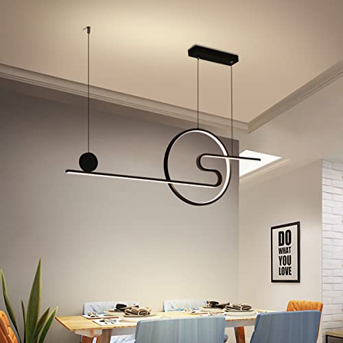 Lustre à intensité variable télécommandé avec suspension linéaire moderne - 3