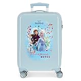 Disney Frozen Awesome Moves Maleta de cabina Azul 38x55x20 cms Rígida ABS Cierre combinación 34L 2,6Kgs 4 ruedas dobles Equipaje de Mano