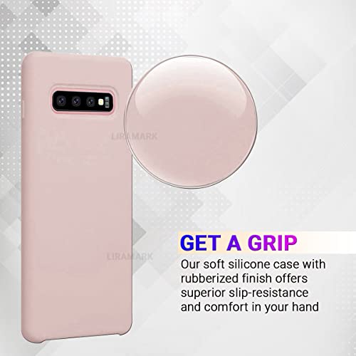 Image of LIRAMARK Liquid Silicone Soft Back Cover Case for Samsung Galaxy S10 Plus / S10+ (Pink)
