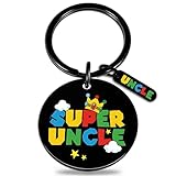 igvean Uncle Gifts Super Uncle Keychain Best Uncles Gifts From Niece Nephew Fathers Day Happy Birthday Christmas Gift For Uncles Cool Car Key Accessories For Men