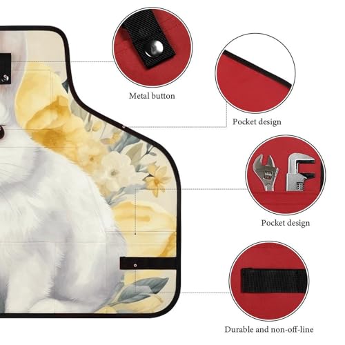 Delantal de trabajo ajustable con diseño Rabbit para hombre y mujer miniatura 3