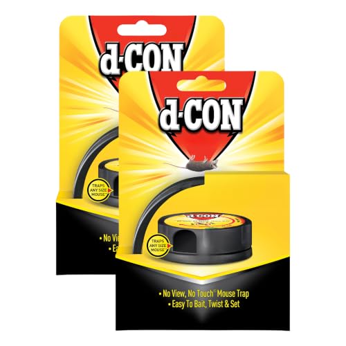 d-CON No View, No Touch Covered Mouse Trap, 2 Traps (Pack of 2)
