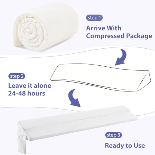 Almofada de cama para cabeceira – Almofada de cunha Queen (152,4 cm x 25,4 cm x 15,2 cm) - Enchiment