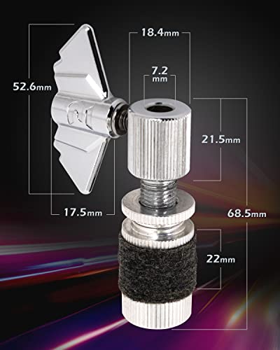 Ehwd Premium Hi-Hat Clutch, Single-Threaded Metal Locking Nut, Fits 6Mm Rod, Withstands Years Of Heavy Use, Effortless & Reliable, For Players Of All Musical Genres & Skill Levels. Hec #TOP3
