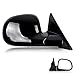 SCITOO Side Mirror Manual Foldable Black Side View Mirrors Fit 94-98 Chevy Blazer S10 94-98 GMC Jimmy S-15 Sonoma 96-98 Isuzu Hombre 96-98 Olds Bravada Passenger Side Car Mirror