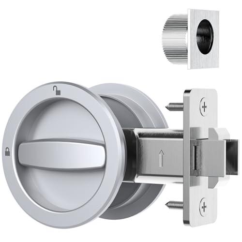 AST Round Pocket Door Lock with Edge Pull