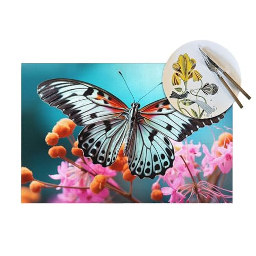 Sets de table pour extérieur motif nature repas en terrasse