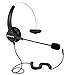 VoiceJoy Wired Hands-Free Headset with Microphone for Yealink All Models T20P T22P T26P T28P etc Phones Work for Avaya 1608 9620 1616 etc Grandstream Series IP Phones