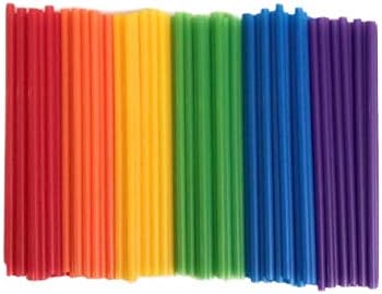 Assorted Colors Plastic Straws (Straight 200 pack)