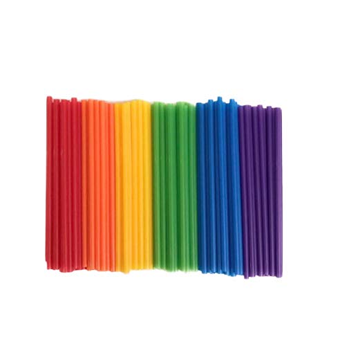 Assorted Colors Plastic Straws (Straight 200 Pack) #TOP1