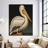 DESIGN ANIMAL UNIQUE ET ESTHÉTIQUE : Apportez du caractère et de la chaleur à votre intérieur avec ce tableau sur toile à thème animal, mettant en valeur Pélican Blanc dans un style décoratif soigné. Les détails précis, l’expression vivante et les couleurs harmonieuses créent une atmosphère moderne, douce ou artistique, idéale pour sublimer votre décoration murale, art mural animal ou toile décorative dans le salon, la chambre ou d’autres espaces de vie.