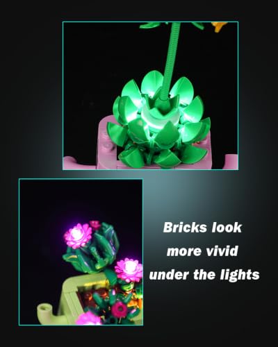Image of LED Lighting Set Compatible with Lego 11506 The Botanical Collection Rocking Plants Set, DIY Light Up Kit for 11506 Building Blocks Model (Building Sets Not Included)