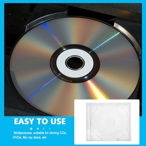 Caja para almacenamiento de CDs y DVDs Abaodam de plástico con diseño compacto 8
