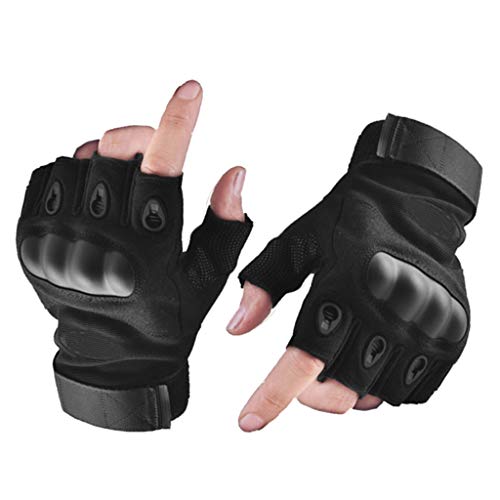oshhni 3 Pares de Luvas de Meio Dedo Lutam Contra Luvas de Fitness Antiderrapantes para