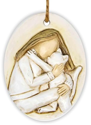 3D Ceramic Cat Ornament 2025 for Christmas Tree, Hugging Cats Gift for Women Girls and Animal Lovers, Rustic Holiday Keepsake for Cat Owners and Pet Parents