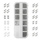 Eyeglass Repair Kit Compatible with Ray-Ban Oakley Prada Gucci, 120PCS Eyeglass Repair Tool Kit with Glasses Screw and 5Pairs Screw Nose Pads,for Eyewear Frame Hinge Nose Pad.