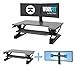 Ergotron WorkFit Bundle WorkFit-TL with Dual Monitor Mount Standing Desk Black