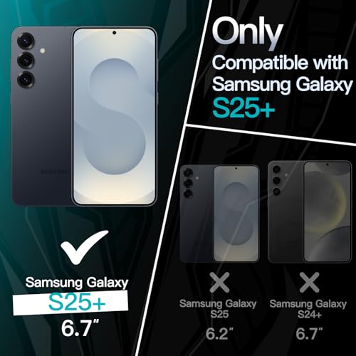 Image of JETech Slim Fit Cover Case for Samsung Galaxy S25 Plus 5G, Camera Lens Full Protection, Soft TPU Thin Protective Phone Cover with Matte Finish, Shockproof Case (Black)