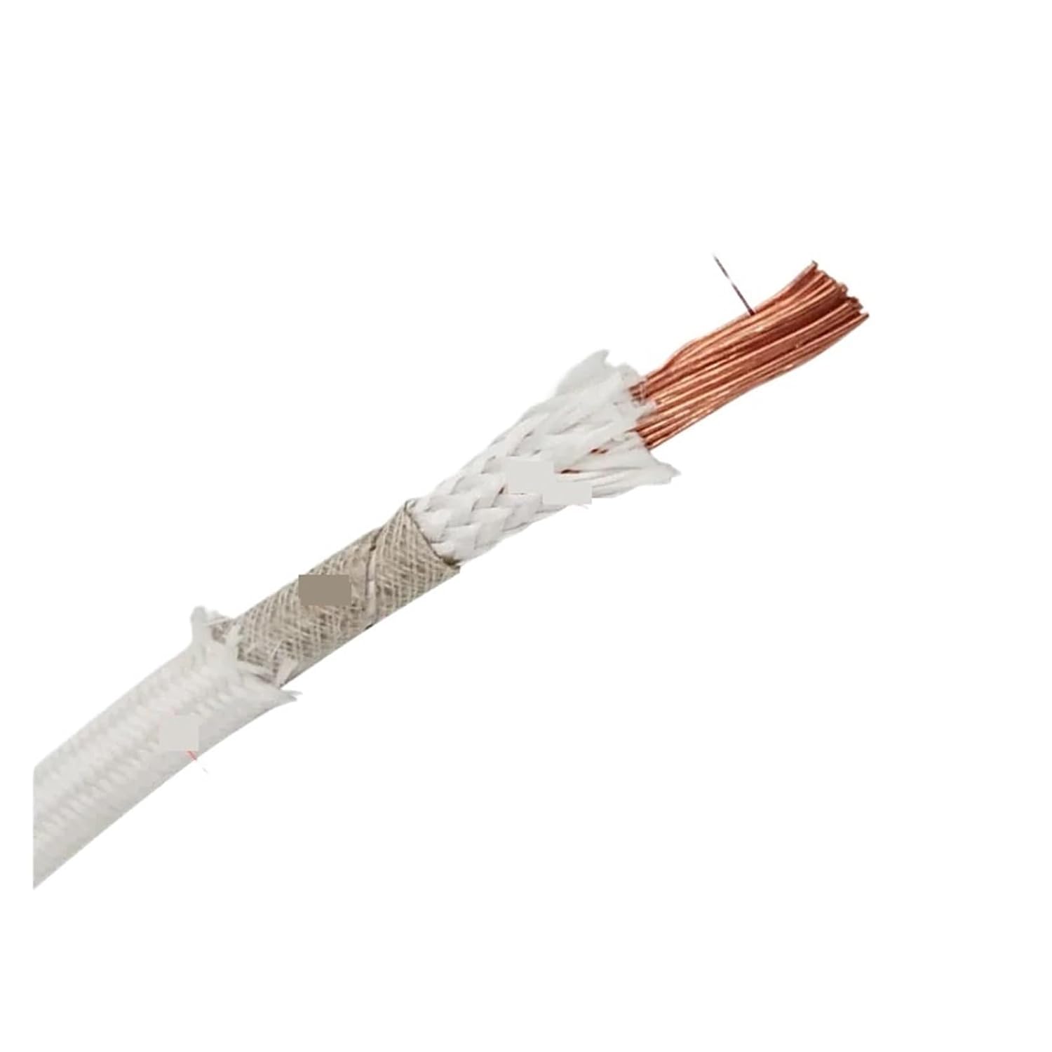 High Temperature Mica Braided Wire, High Temp Electromagnetic Heating Wire Mica Copper Nickel 9-20 AWG Flame Retardant 95m Roll(Pure Nickel,17AWG 1mm2)