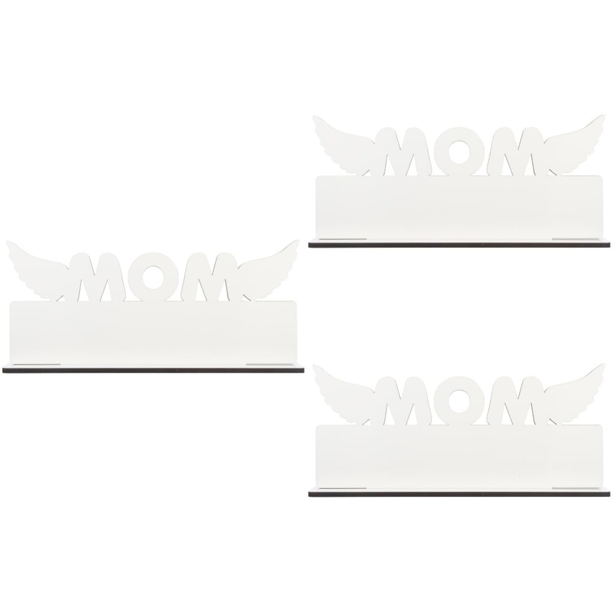 PRETYZOOM 3St Fotorahmen zum Muttertag Hausschilder schwarze Bilderrahmen Hausnummerntafeln bürodeko office decoration Fotorahmen Tischdeko selber machen DIY-Sublimationshandwerk Holz