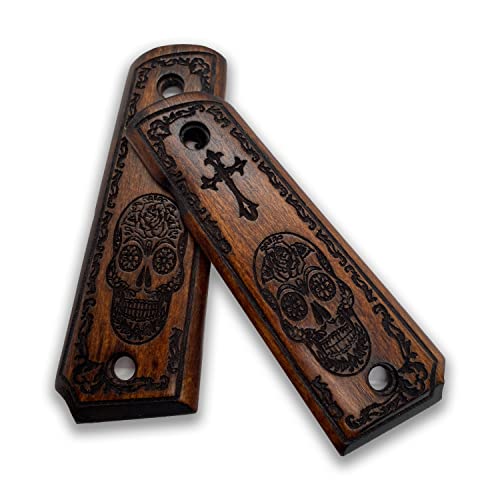 Zib Grips Colt 1911 Pistol Grip, Full Size 1911 (Government/Commander) Walnut Pistol Grip Handmade From Walnut Wood Ars.02 #TOP1