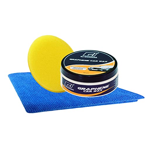 Image of Graphene Carnauba Car Paste Wax (100 gm) With Foam and Microfiber Cloth