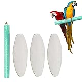 hueso de sepia para pajaros 🍀El Paquete Incluye: Juguete para masticar Nuestro paquete incluye 3 piezas, cada pieza mide aproximadamente 9-12 cm de largo y 1 soporte para loros (el color es aleatorio), el soporte para loros es fácil de colocar en la jaula de pájaros