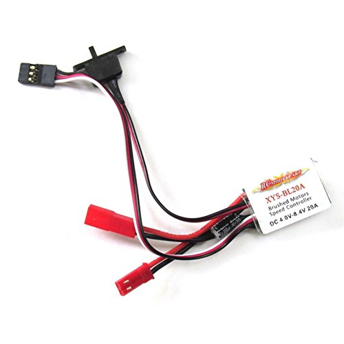 Powerday®Rc 20A Esc Brushed Motor Speed Controller For Rc Car Boat W/O Brake #TOP2