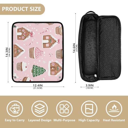 GuoChe Hot Hair Tools Travel Bag and Heat Resistant Mat Cupcakes Pattern Sweet Theme miniatura 4