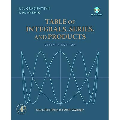 Table of Integrals, Series, and Products