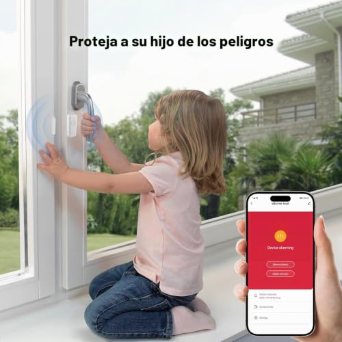 Miniatura 4 de Pgst Wifi Alarmas Para Casa,4g Kit De Sistema De Alarma, Kit De Alarma Con Sensor Puertas,Pir,Control Remotos, Sirena,Cámara De Seguridad,Ampliable Según Sea Necesario - Funciona Con Tuya Smart Life