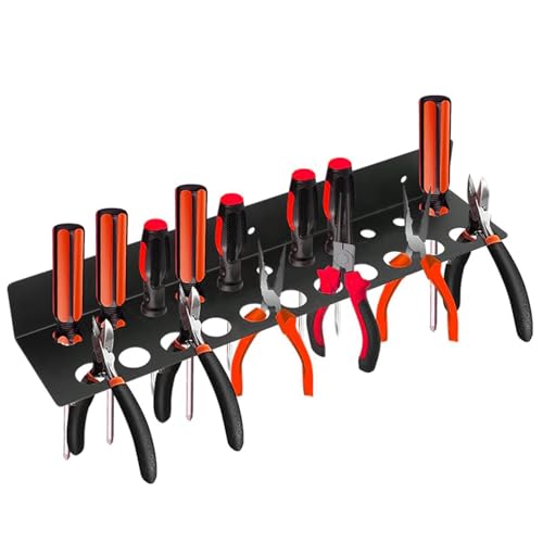 Metal Screwdriver And Pliers Storage Rack Tool Holder Wall Rack Organizer Screwdriver And Pliers Storage Rack For Garage Metal Wall Mounted Pliers Hanger Shelf For Workshop Garage Toolshed 40x8x5 Cm