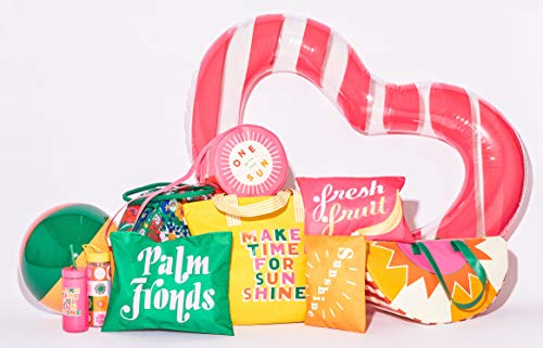 ban.do Beach, Please! Pink Heart Shaped Inner Tube Float for Pool/Beach, Swim Club Stripe