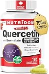Nutridom Quercetin 600mg + Bromelain 100mg (2400 GDU) – Immune & Inflammation Support Supplement | Vegan, Non-GMO, Gluten-Free | 120 Capsules | 60-Day Supply